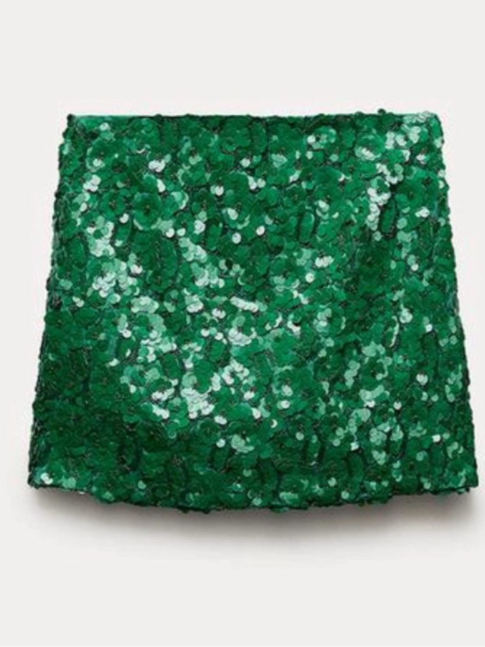 Zara Emerald Sequin Mini Skirt